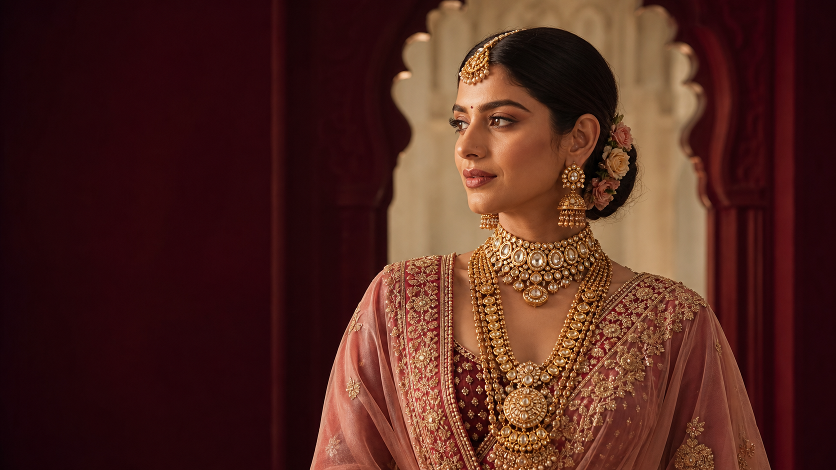 Bridal jewellery presentation